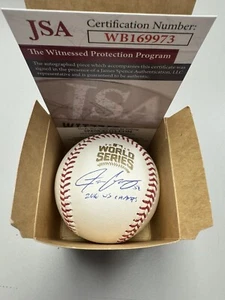 Justin Grimm Autographed World Series Baseball Inscribed 2016 WS Champs JSA  - Picture 1 of 1