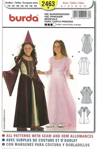Burda 2463 Medieval Renaissance Castle Princess, Damsel, Fairy COSTUME Sz 6-12 - Picture 1 of 6
