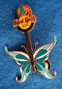 Detroit Türkis Blau Schmetterling Insekt Gitarre Serie 2004 Hard Rock Cafe Pin Le - Bild 1 von 1