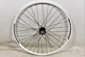 700c (622 x 19) DISC HUB TREKKING BIKE FRONT WHEEL XC WHITE DOUBLE WALL RIM - Picture 1 of 2