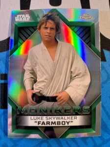 2023 Topps Chrome Star Wars LUKE SKYWALKER MONIKERS "FARMBOY" #M-2 - Foto 1 di 2