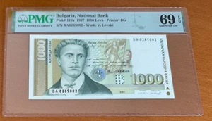 Bulgaria 1000 Leva 1994, P 110a, PMG 69 EPQ. - Picture 1 of 2