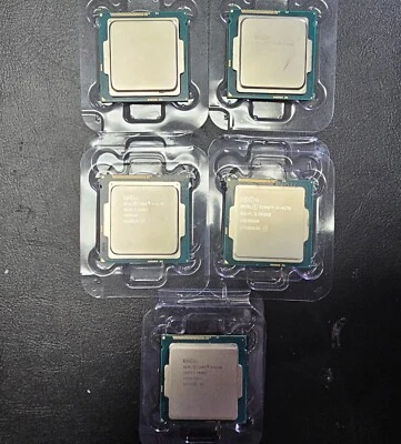 Lot of 5 Mix - Intel Core 1x-i3-4150, 2x-i3-4160, 2x-i3-4170, Desktop CPU - Image 1 of 4