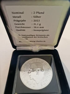 2-Pfund-Gedenkmünze Britannia - 2023 King Charles noch ohne Krone - Bild 1 von 2