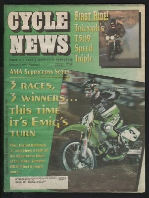 1997 February 5 Cycle News - Vintage Motorcycle Newspaper Foto 1 de 2