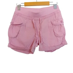 Y2K Big Girls Gap Kids Light Pink Cargo Shorts Pockets Summer 12 STAINS READ - Picture 1 of 12