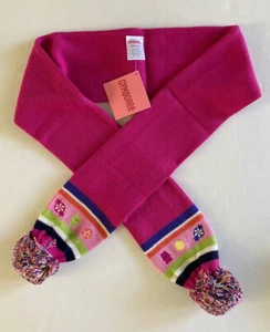 NWT Gymboree Candy Shoppe Hot Pink Kids Pom Pom Scarf - Picture 1 of 1