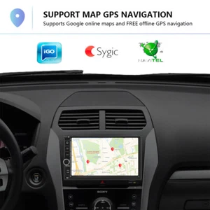 7" Double DIN Car Stereo Android Navigation Bluetooth WIFI Radio Mirror link MP5 - Picture 1 of 11