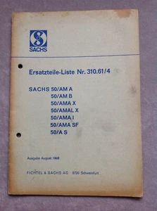 Ersatzteilliste Sachs 50 AM A August 1968 Hercules DKW Rixe Göricke Miele - Bild 1 von 1