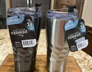 2 - NEW -PRIMULA 20 OZ Hot Cold Travel Cup Thermal Tumbler Gun Metal /Brushed SS - Picture 1 of 8