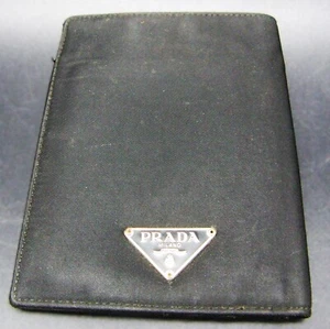 PRADA Milan Tessuto Nylon Black Logo Wallet Purse W078 - Picture 1 of 8