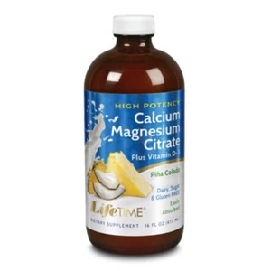 LifeTime   Cal Mag Citrate Hi-Potency, No Sugar, Pina Colada | 16 oz - Picture 1 of 1