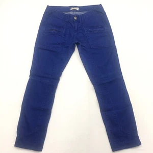 Vtg FREE PEOPLE Jeans Women 27x27 Stretch Denim Low Rise Blue Biker Boho  - Picture 1 of 12