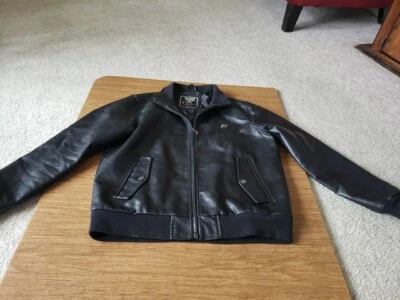 Chaqueta de cuero sintético negra talla mediana A Collezioni Fine Italian Collection para hombre  Foto 1 de 4