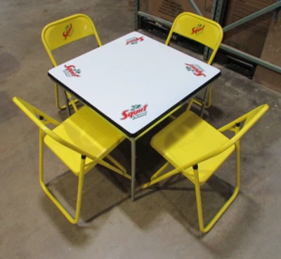 Squirt Complete Metal Table/4 Chairs-Porcelain-Mexican-Restaurant-Bar-30x30 - Image 1 of 4