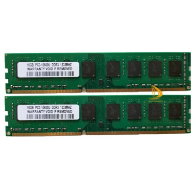 Only for AMD 2x 16GB 2Rx4 PC3-10600 DDR3 1333Mhz Desktop Memory RAM NON-ECC Test - Image 1 of 4