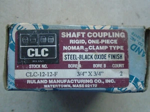 2 TWO Ruland Manufacturing Rigid One Piece Shaft Couplings CLC-12-12-F 3/4"x3/4" - Picture 1 of 5