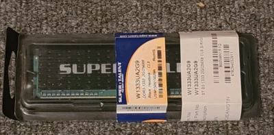 Super Talent DDR3-1333 2G/256X8 Black Heatsink CL9 NIB (W1333UA2G9) - Image 1 of 4
