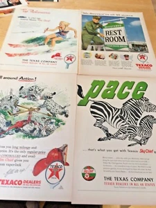 4 Vintage Life Magazine Texaco Oil Ads - Picture 1 of 4