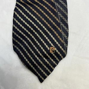 Pierre Cardin 100% Silk Tie Tans/ Browns And Black Necktie - Picture 1 of 6
