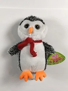 SUGAR LOAF TOYS - BLACK & WHITE PLUSH OWL - 12" TALL WITH RES SCARF - NWT - Picture 1 of 10