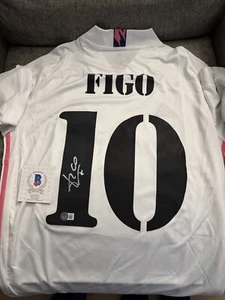 Luis Figo Autographed Hand Signed Real Madrid Adidas Soccer Jersey with BAS COA - Picture 1 of 3