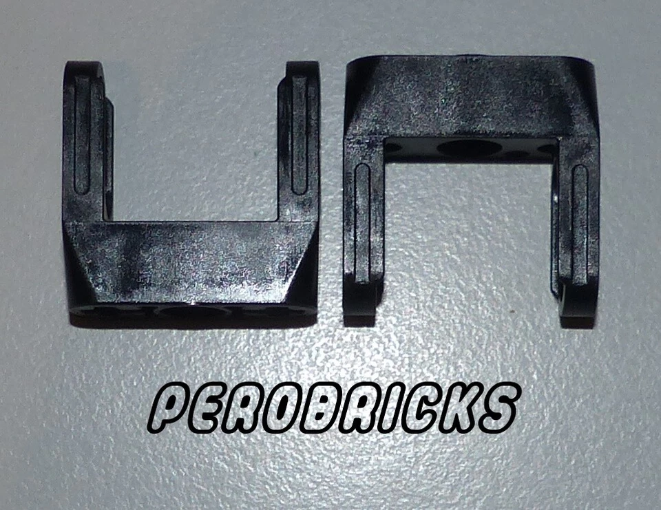 Lego Technic Technik 2 x U-Verbinder 3x3x1 #87408 schwarz matt für Getriebe - Bild 1 von 1