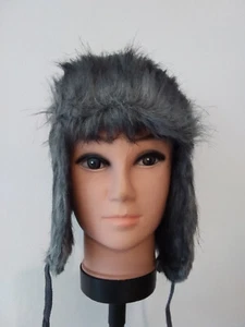 Herren/Damen Pilotenmütze Chapka Fellmütze Polyester Fliegermütze + Nr.91 + - Bild 1 von 3