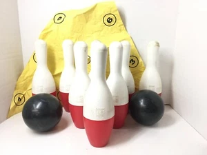 Vintage Tucket Toy Corp Bowl-A-Strike Plastic Bowling Set Toy 11 pieces Antique - Picture 1 of 5