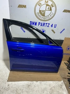 JAGUAR XF O/S DRIVER SIDE FRONT DOOR CAESIUM BLUE COMPLETE LEC JHK 2016 - Picture 1 of 15