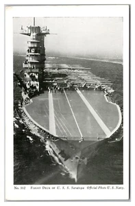 Flight Deck Of The U.S.S. Saratoga CV-3 Bild aufgenommen von U.S. Navy Doppeldecker - Bild 1 von 2