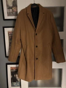 Mustard brown wool Coat Large Men’s Old Navy - Picture 1 of 7