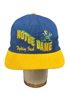 Vintage Notre Dame University Fighting Irish NCAA Embroidered Snapback Hat - Picture 1 of 8