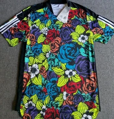 Camiseta Adidas Para Hombre M Fútbol Tiro Floral Estampado Completo 2021 Camisa Colorida Foto 1 de 4