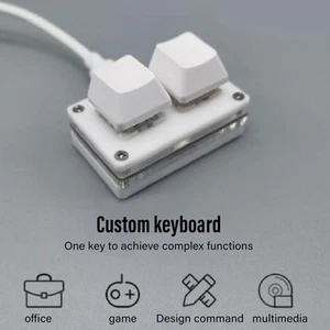 2-Tasten-Gaming-Tastatur Individuell Gestaltet DIY Roter Schaft Mechani KUI - Afbeelding 1 van 22