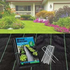 3FTx100FT Weed Barrier Landscape Fabric, Heavy Duty Weed Control Block Ground... - Picture 1 of 7