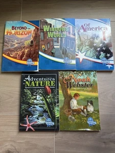 Abeka 5th Grade Readers Lot - 5 Books - Second & Fourth Edition Fifth Homeschool - Picture 1 of 3