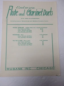 R M Endresen Prairie Warblers zwei Klarinetten & Klavier Noten Rubank - Bild 1 von 5