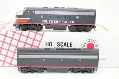 Stewart HO SP Southern Pacific Black Widow EMD F7 AB Locomotive Set DCC Ready - Image 1 of 4