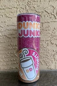 DD Dunkin Junkie Donuts Inspired 20 oz.Steel Tumbler! - Picture 1 of 5