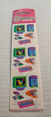 Sealed Vintage Sandylion Kromekote Neon Desktop Computer Keyboard Mouse Stickers - Image 1 of 4