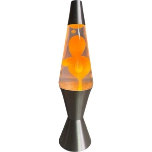 Vintage Lava Lamp 16" Motion and Glitter Model 8000, Clear Liquid & Yellow Lava - Picture 1 of 7