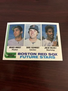 1982 Topps Future Stars Bruce Hurst Dave Schmidt Julio Valdez #381 RC NM-MINT - Picture 1 of 1