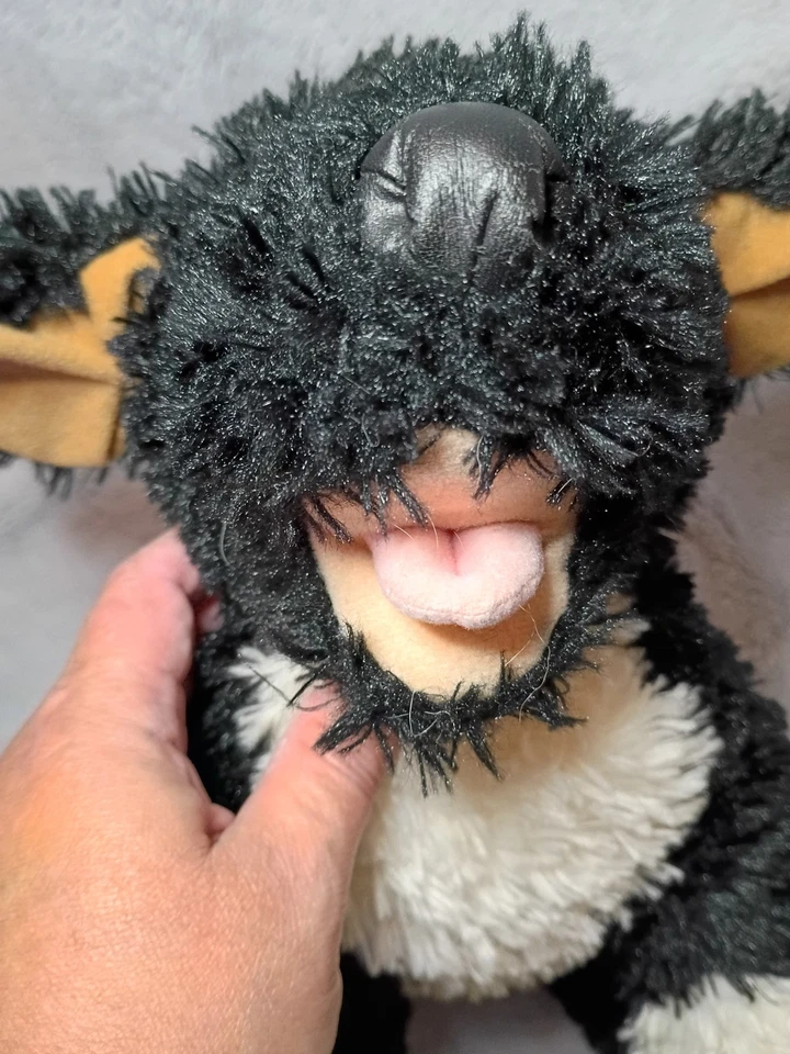 Vintage Build-A-Bear Black & White Puppy Portuguese Water Dog Plush Tongue Out  - Image 1 of 4