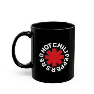 Taza negra Red Hot Chili Peppers 11 oz - Rock Band taza de café regalo para fanáticos - Imagen 1 de 5