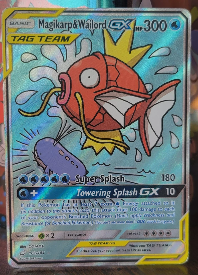 Magikarp & Wailord GX (Alternate Full Art) 161/181 Sm-Team Up Holo - Image 1 of 2