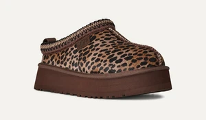 UGG Tazz Caspian 1178430-BCDR Womens Brown Spotted Print Platform Slipper GUG121 - Picture 1 of 35