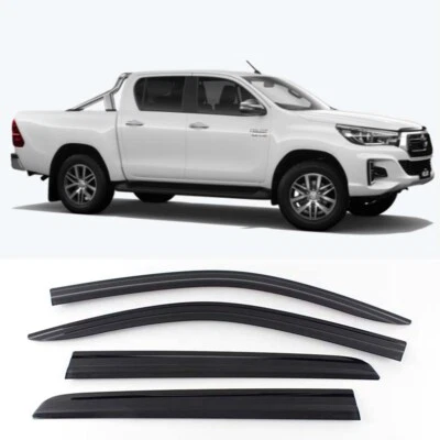 Viseras protectoras contra humo 4 piezas para Toyota Hilux SR5 07/2015 ~ 2019 doble cabina Foto 1 de 4