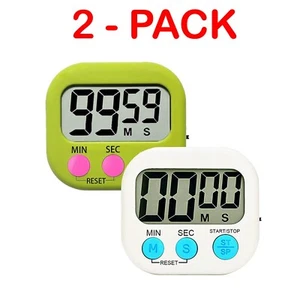 LCD Digital Large Kitchen Cooking Timer Count-Down Up Clock Loud Alarm Magnetic - Picture 1 of 7