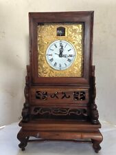 ROSEWOOD CHINESE-STYLE MANTEL CLOCK 